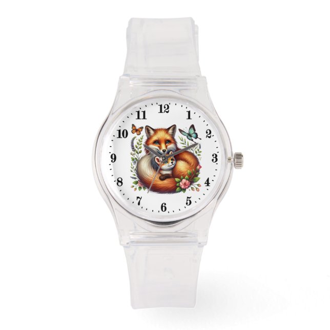 Cute animal lovers fox watch (Front)