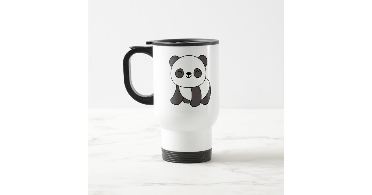 Panda's Life - Cute Panda Travel Coffee Mug for Women Men Thermal Tumbler  with , Lid and Stainless