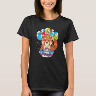 Cute Animal Panda Kids Birthday Party Red Panda T-Shirt