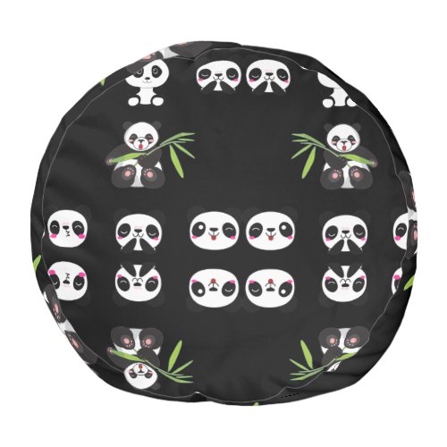 Cute animal Panda Pouf