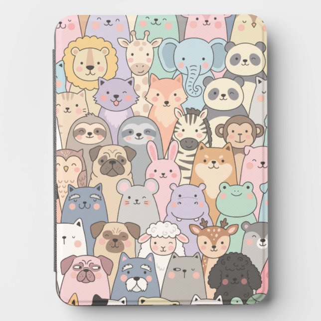 Cute Animal Pattern  Kindle Cover (Front)