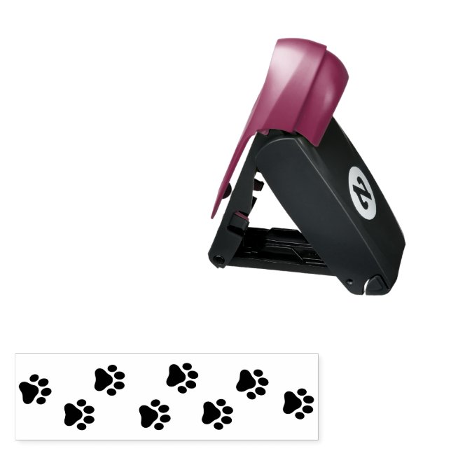 Cute Animal Paw Prints - Cat Dog Pet Pocket Stamp (Open with Design)