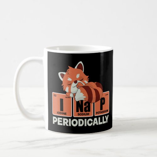 Cute Animal Periodic Table Nap Pajama Sleeping Red Coffee Mug