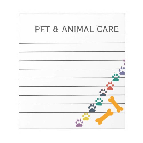 Cute Animal Pet Care Business Office Notepad