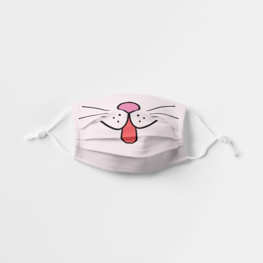 Cute Animal Pet Face Kids' Cloth Face Mask (Front, Unfolded)