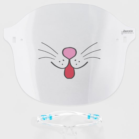 Cute Animal  Pet Face Shield (Front w/Glasses)