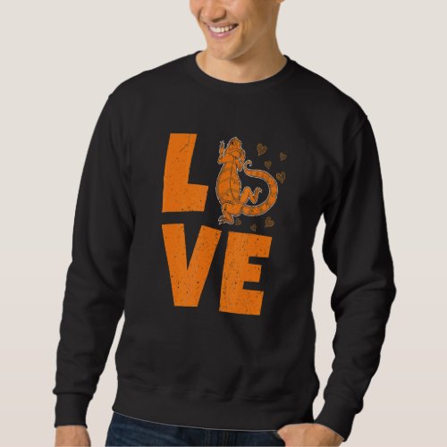 Cute Animal Pet Owner Reptile Lizard Love Bearded  Sweatshirt