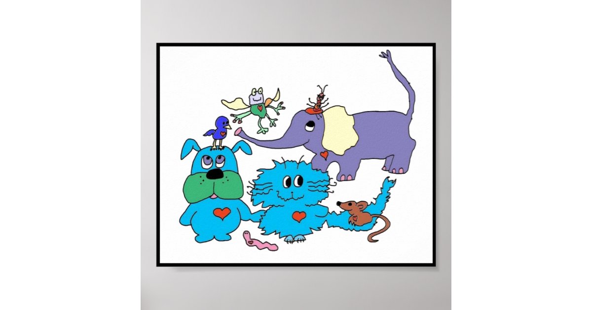 Cute animal poster | Zazzle