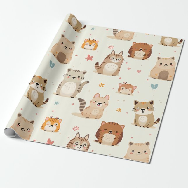 cute animal print Wrapping Paper (Unrolled)