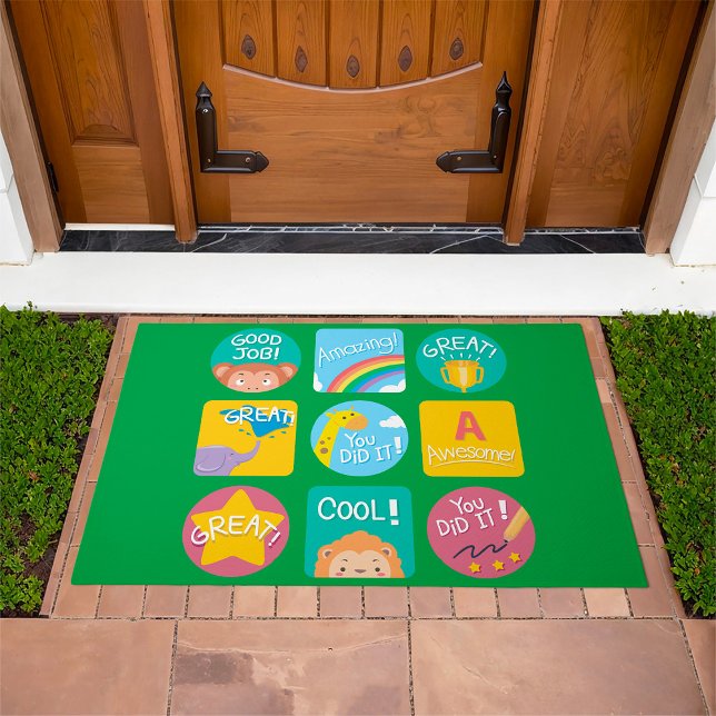Cute Animal Reward Motivational Classroom Labels  Doormat (Creator Uploaded)