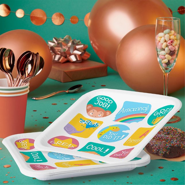 Cute Animal Reward Motivational Classroom Labels  Paper Plates (Creator Uploaded)