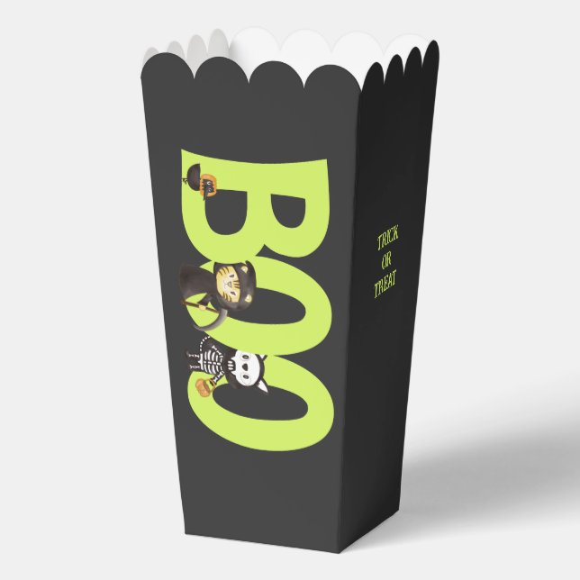 Cute Animal Spooktacular Halloween Kids Party  Favor Boxes (Front)