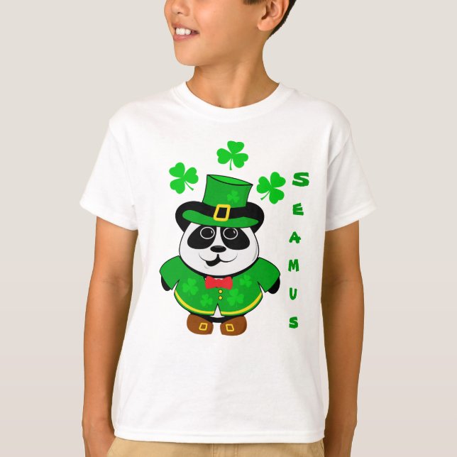 Cute Animal St Patricks Day Personalized T-Shirt (Front)