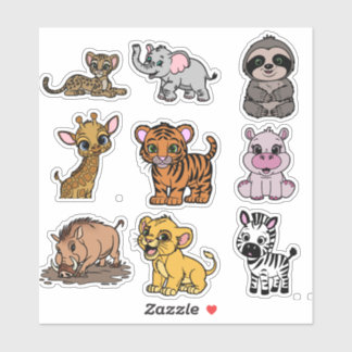 Cute Animal Stickers for Kids