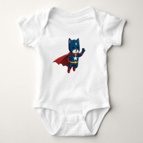 cute animal super hero baby bodysuit