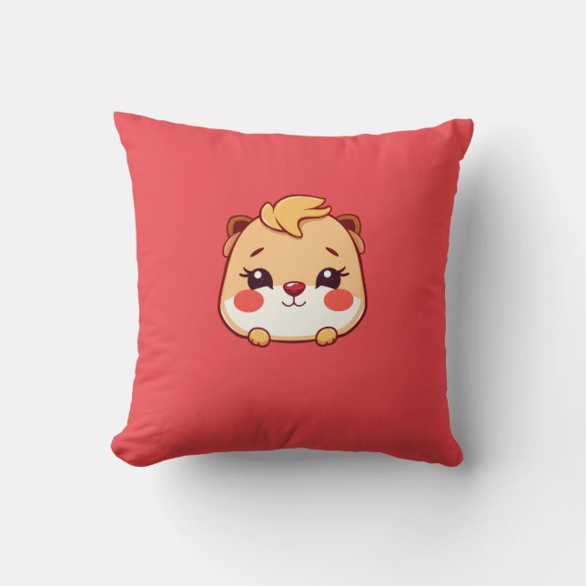 Cute animal throw pillow (Front)
