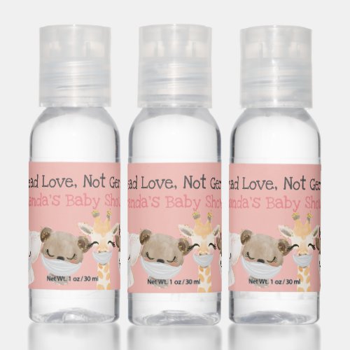 Cute Animal With Face Masks Personalise Gift Hand Sanitizer