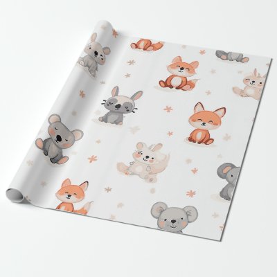 Cute Animal Wrapping Paper