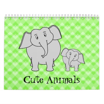 Cute Animals 2022 Bright Cartoons Colorful Calendar by Animal_Art_By_Ali at Zazzle