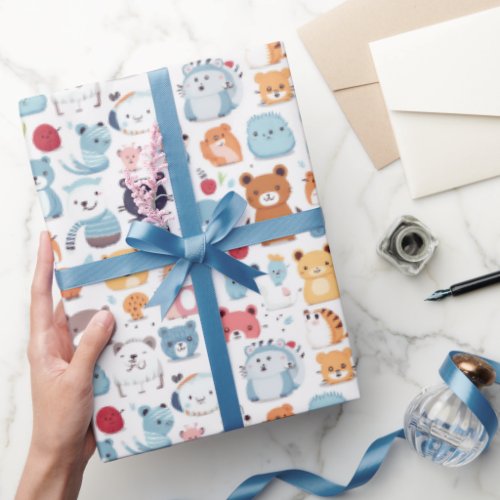 Cute Animals 3 Wrapping Paper