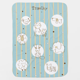 Cute Animals Baby Blanket
