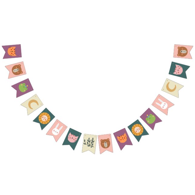 Cute Animals Baby room Nursery  Bunting Flags (All)