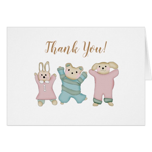 Cute Animals | Baby Shower Cards (Front Horizontal)