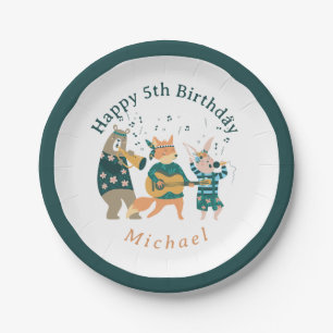 Cute Animals Band Paper Plates