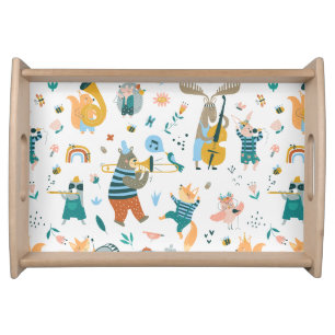 Cute Animals Band Serving Tray
