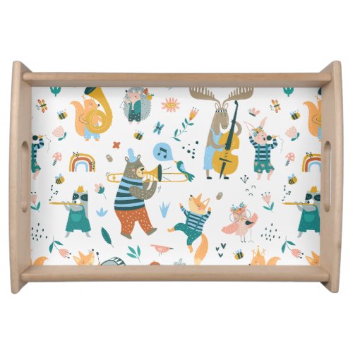 Cute Animals Band Serving Tray
