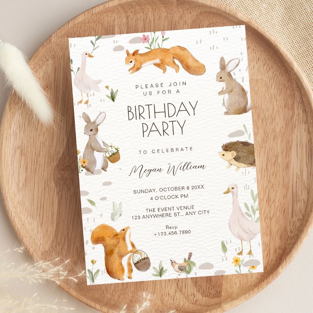 Cute animals birthday invitation (Creator Uploaded)