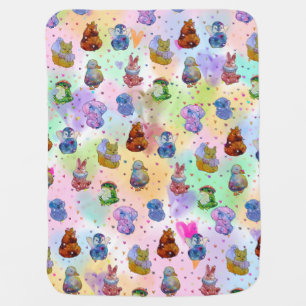 Cute Animals called The Lucky Charms Baby Blanket