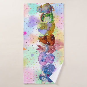 Cute Animals called The Lucky Charms Bath Towel