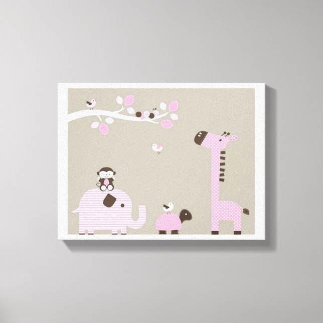 Cute Animals Canvas Print (Front)