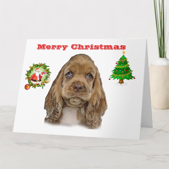 Cute Animals christimas Card (Front)