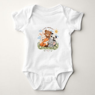 Cute Animals Club – Adorable Animal Friends Baby Bodysuit
