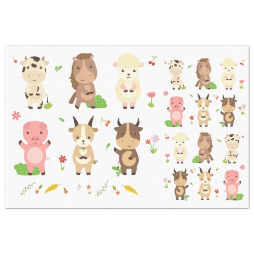 Cute Animals Collection 4 Decoupage Tissue Paper