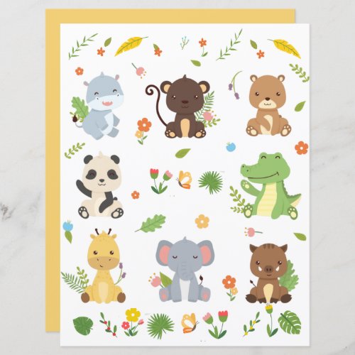 Cute Animals Collection 4 Scrapbooking Paper