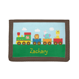 Cute Animals Colourful Train Kids Wallet