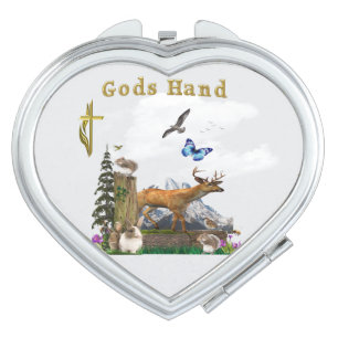 Cute animals compact mirror