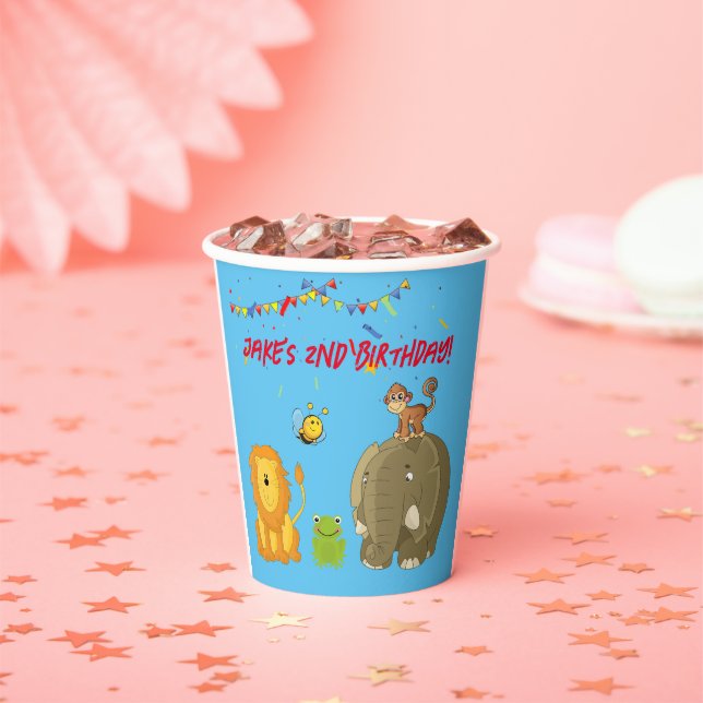 Cute Animals Customizable Birthday kids cup (Insitu)