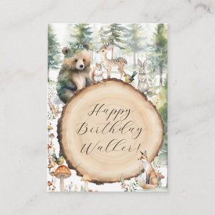 Cute Animals Forest Woodland Bear Event Ticket Enclosure Card