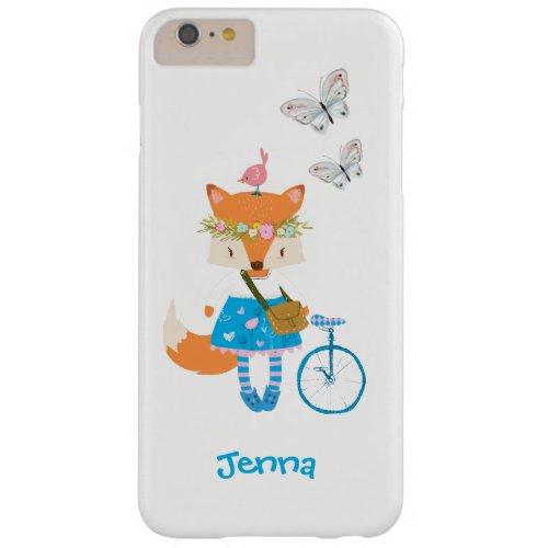 Cute Animals Fox Childs Name Barely There iPhone 6 Plus Case