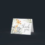 Cute animals gender neutral greenery watercolor thank you card<br><div class="desc">For more advanced customization of this design,  simply select the "Customize It" button above!</div>