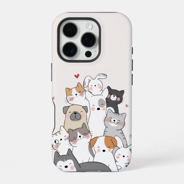 cute animals iPhone case (Back)
