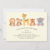Cute Animals Jungle Baby Shower Invitation (Front)