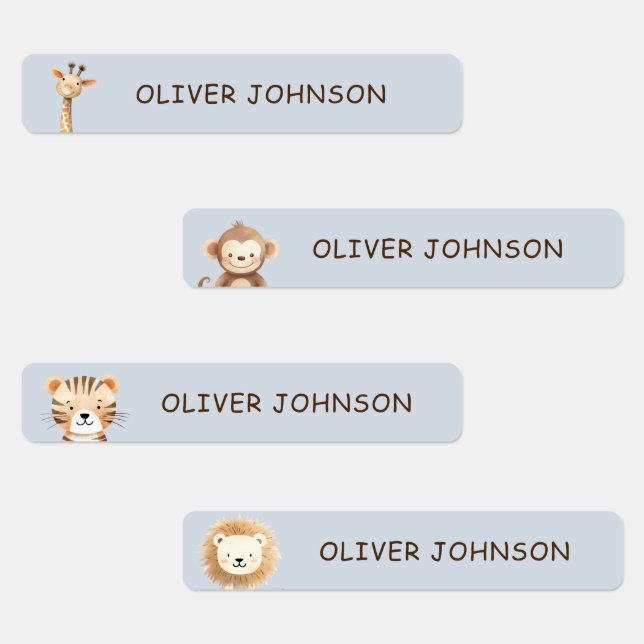 Cute Animals Kids Clothing Iron on Labels (Group)