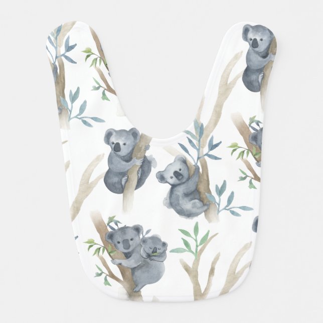 Cute Animals Koala Baby Bib (Front)
