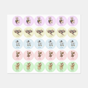 cute animals labels