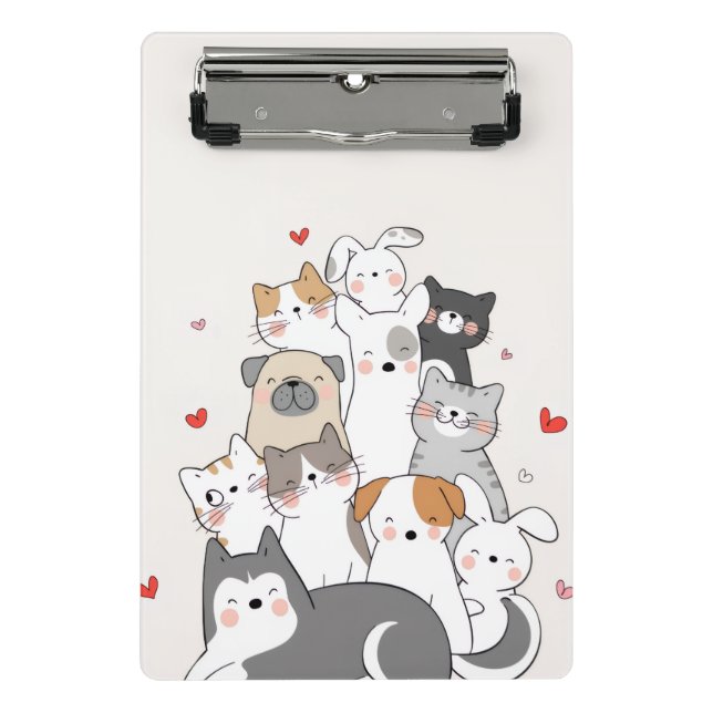 Cute animals  mini clipboard (Front)